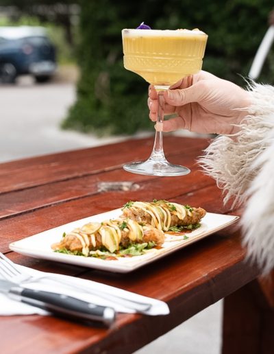 Assorted sushi rolls served by the sea” Seafood sushi dish at beachfront dining area