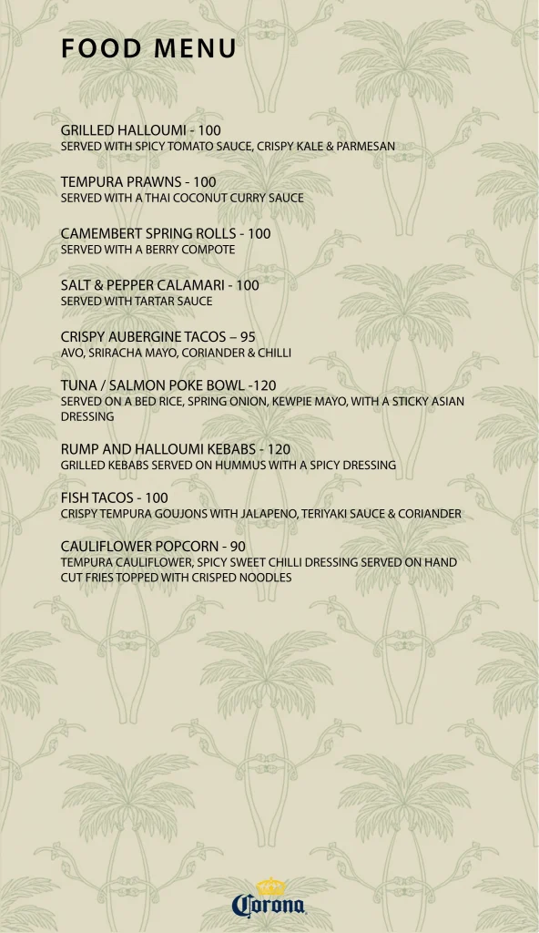 Beach Bar coastal dining food